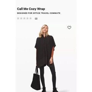 Lululemon Call Me Cozy Wrap Zip Up Heathered Black HBLK 75317
